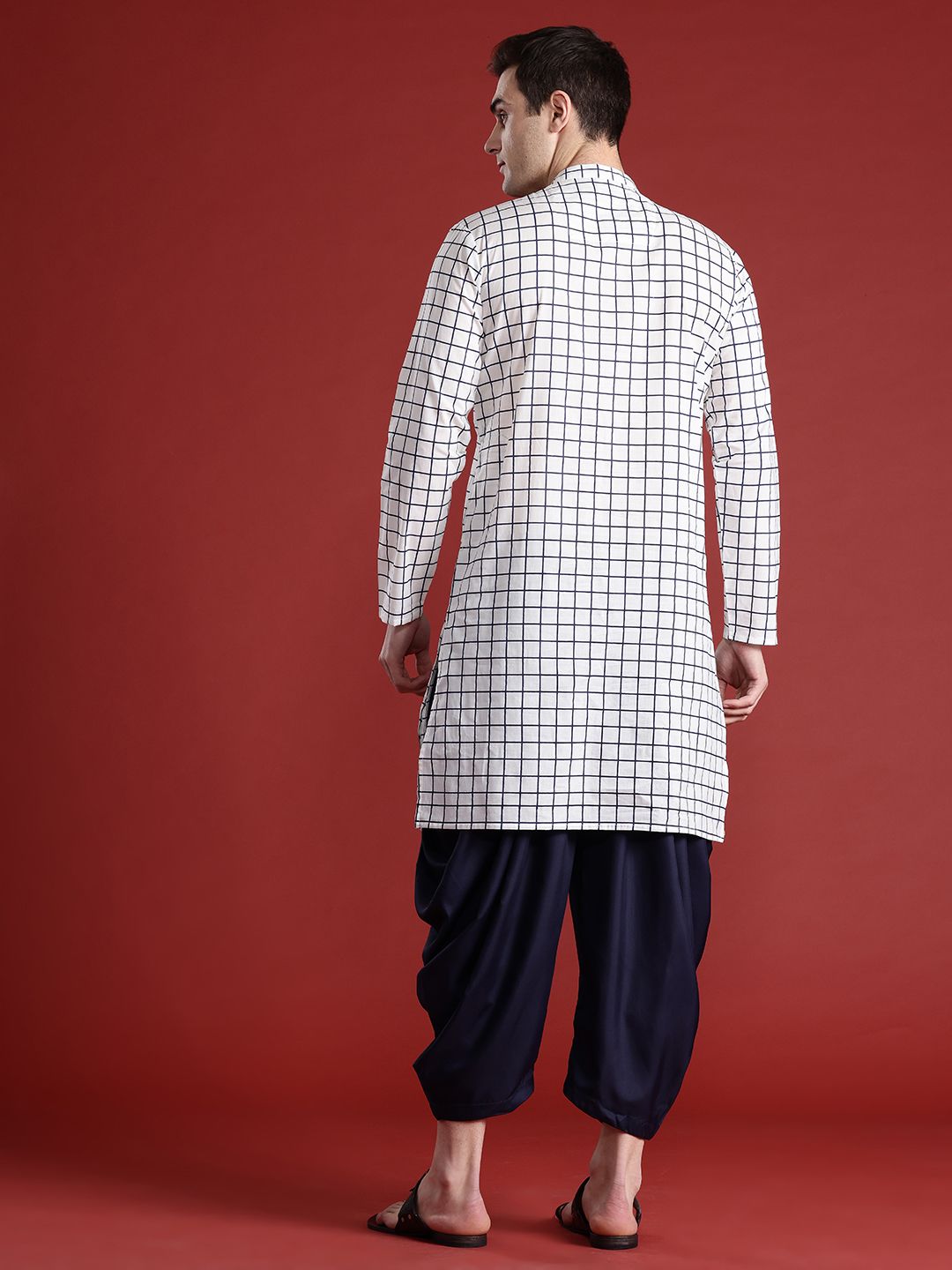 Anouk Striped Pure Cotton Kurta with Dhoti Pants