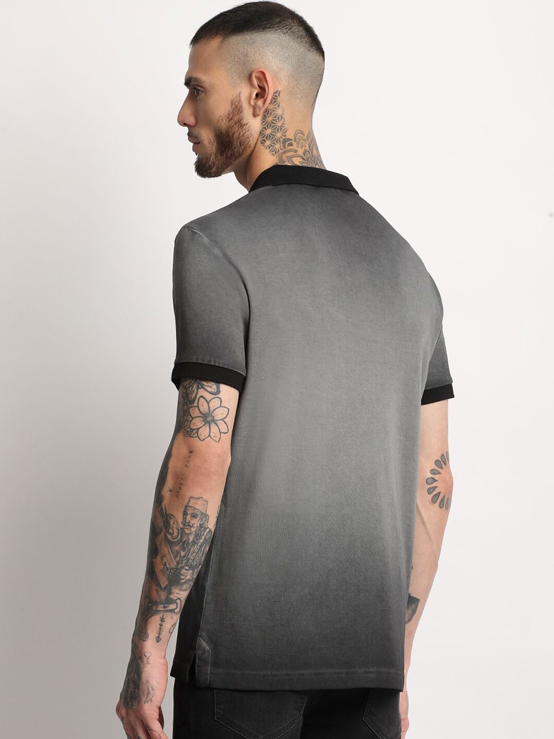 THE BEAR HOUSE Polo Collar Slim Fit Pure Cotton T-shirt