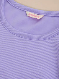 DressBerry Solid Ribbed T-shirt