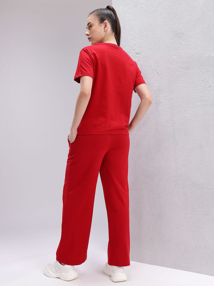 HRX by Hrithik Roshan  Typography Printed T-shirt With Trackpants