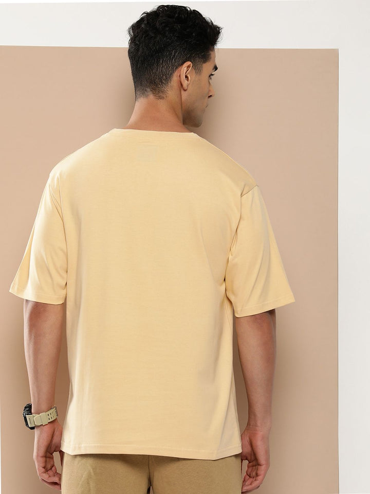 Difference of Opinion Men Graphic Printed Embossed Oversized T-shirt