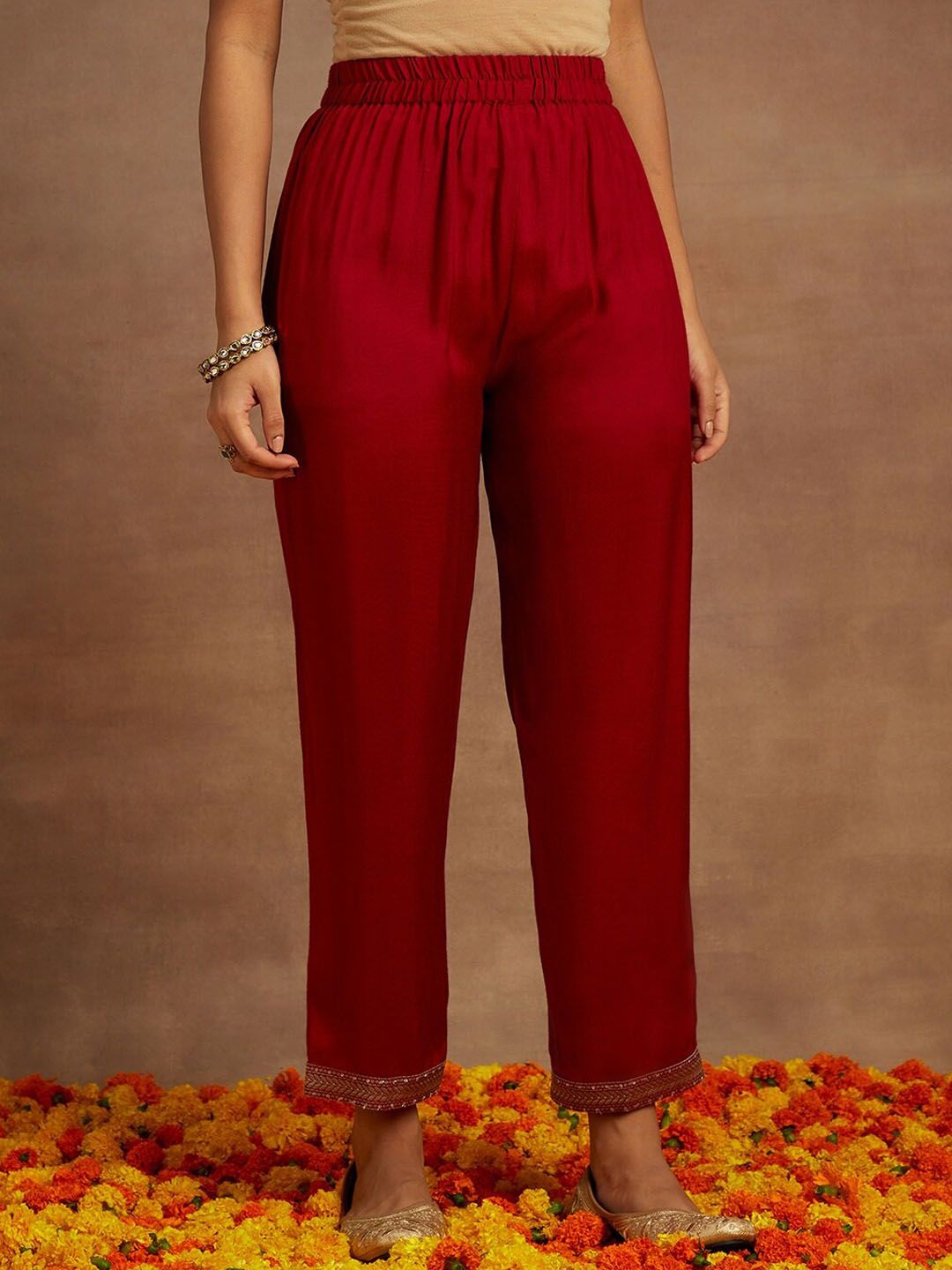 Libas Ethnic Motifs Woven Design Regular Kurta with Trousers & Dupatta