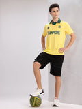 HRX by Hrithik Roshan Polo Collar Printed Rapid-Dry Football Jersey