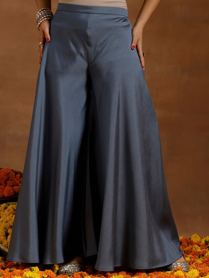 Libas Floral Yoke Design Sequinned Straight Kurta With Palazzos &  Dupatta