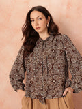 all about you Printed Tie-Up Neck Top