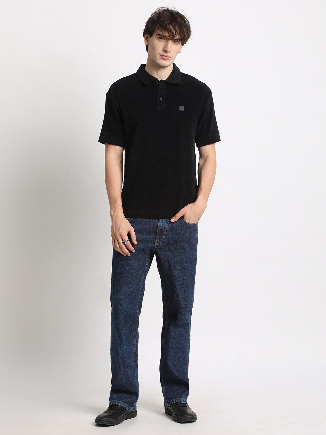 THE BEAR HOUSE Polo Collar Cotton T-shirt