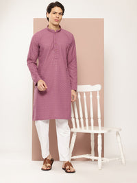 See Designs Men Embroidered Sequinned Kurta with Pyjamas
