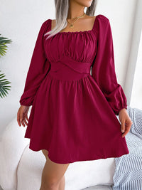 all about you Puff Sleeve Fit & Flare Dress