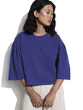DressBerry Breezy Blues Box Out Crop Top