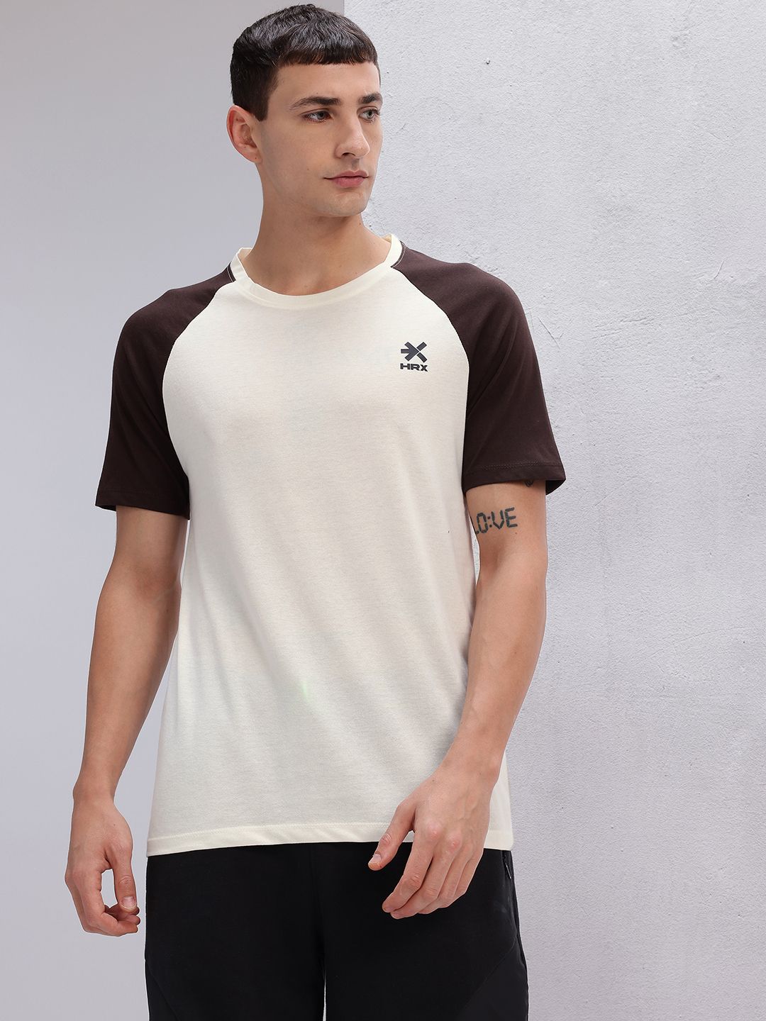 HRX by Hrithik Roshan Contrast Sleeve Lifestyle T-shirt