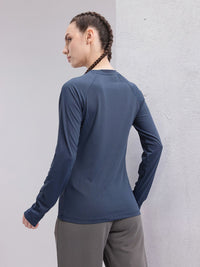 HRX by Hrithik Roshan Striped Raglan Sleeves Rapid-Dry Training T-shirt