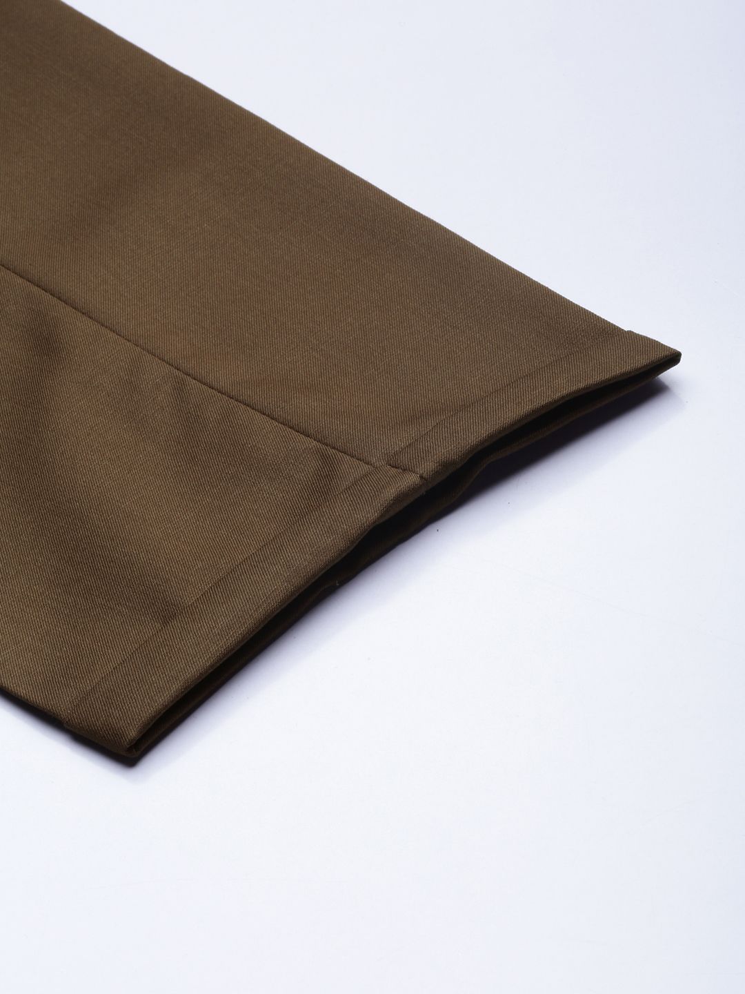 Mr Bowerbird Men Coffee Brown Tailored Fit Pleated Trousers