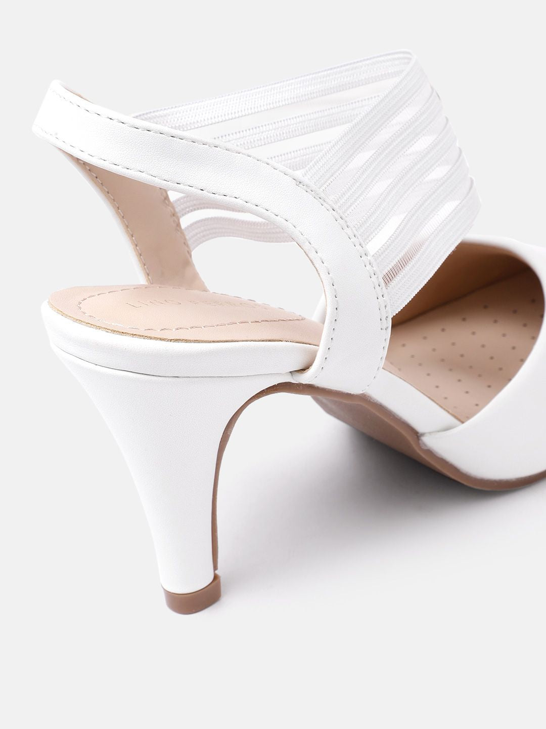 Lino Perros White Slim Heeled Pumps