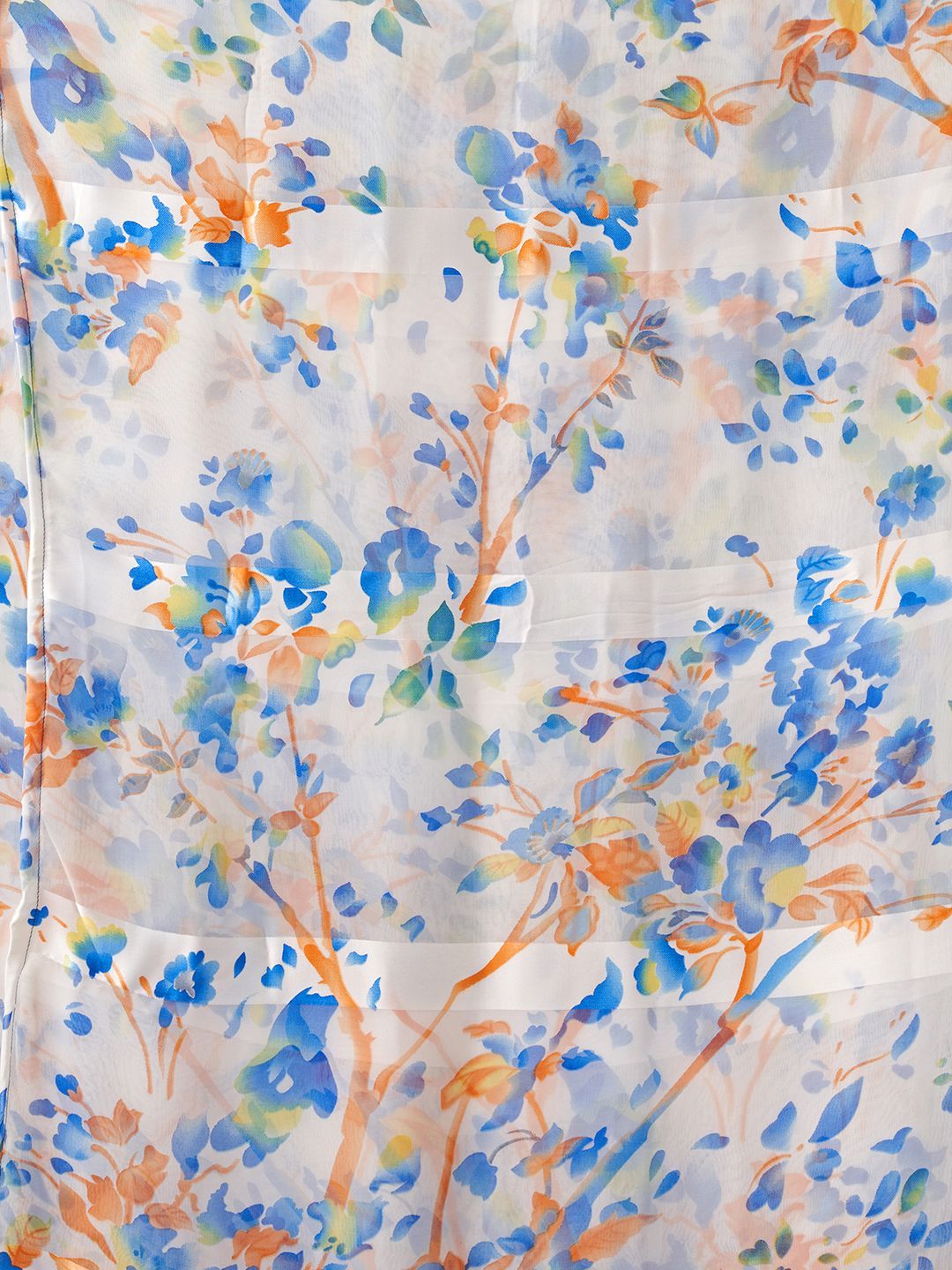 KALINI Floral Pure Georgette Dabu Saree