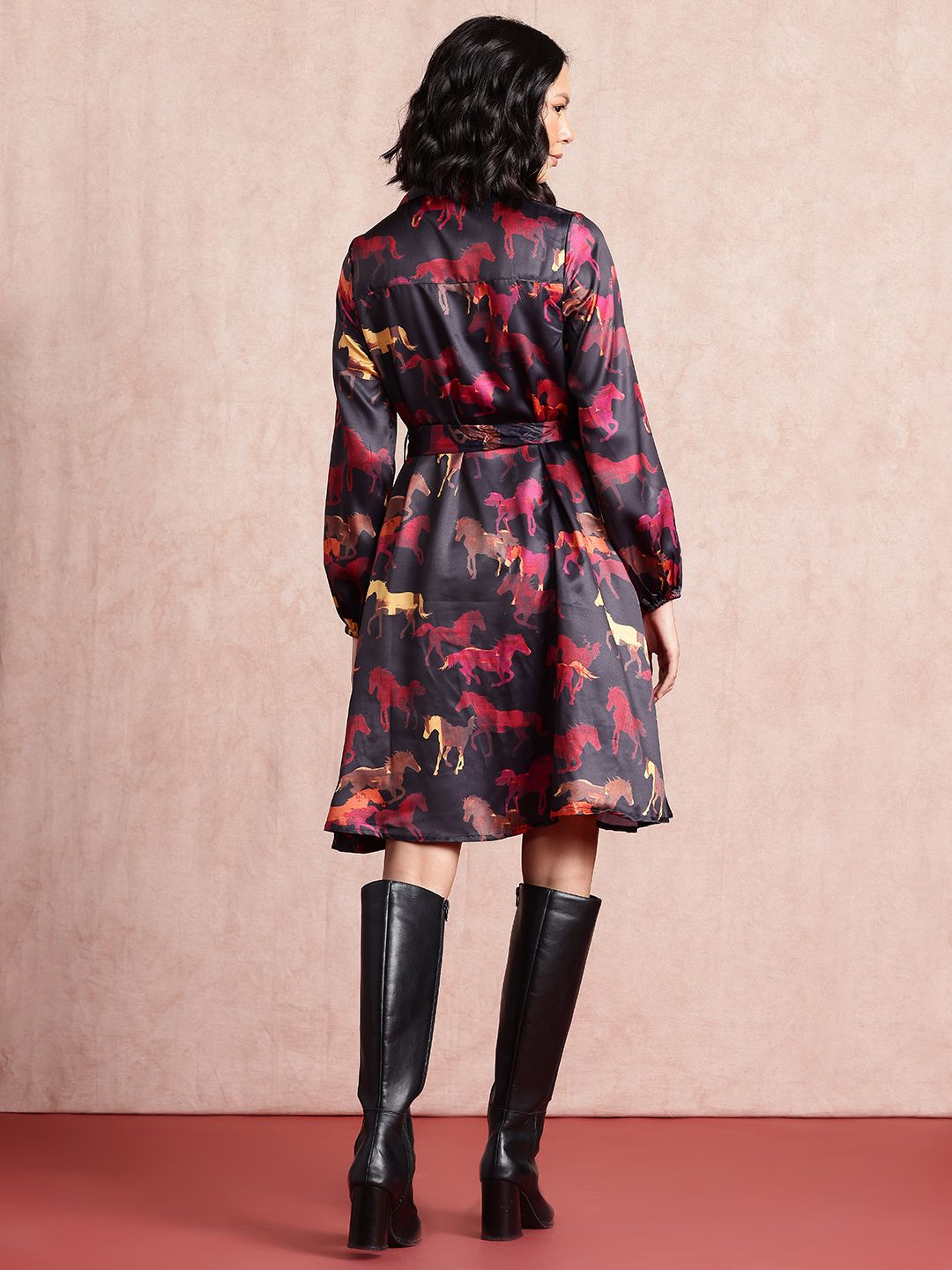 all about you Animal Print Midi Sheath Dress