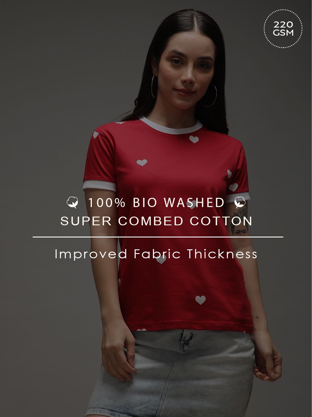 DILLINGER Women Regular Fit Crew Neck Printed Tshirt