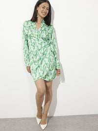 DressBerry Offset Repeat Wrap It Up Dress