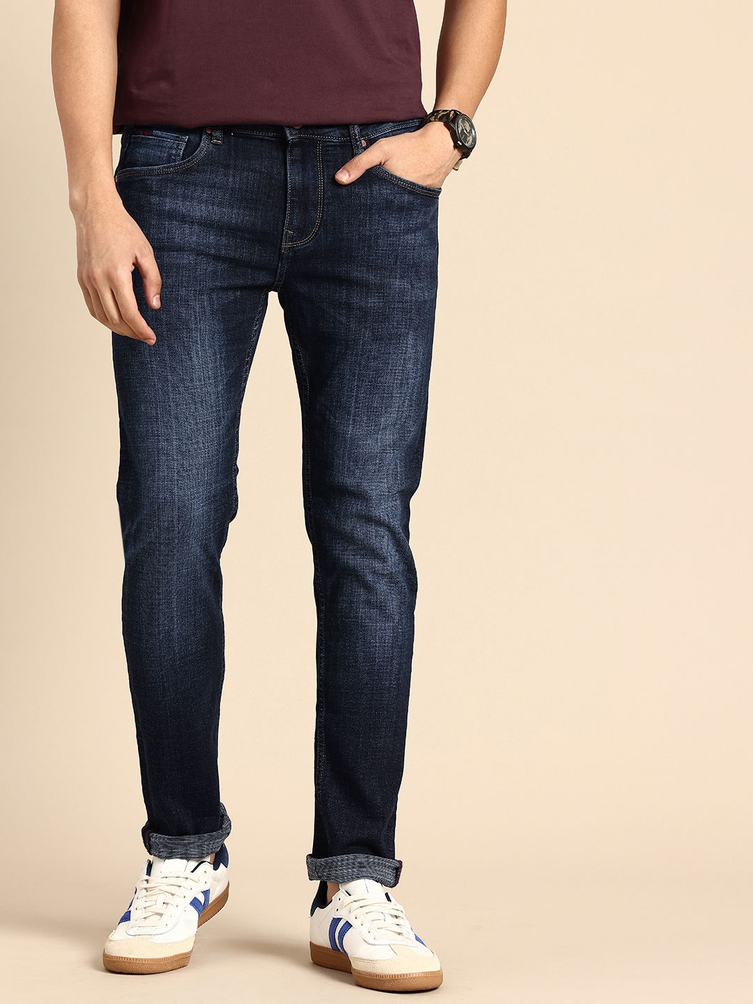 Being Human Men Helium Skinny Fit Light Fade Stretchable Jeans