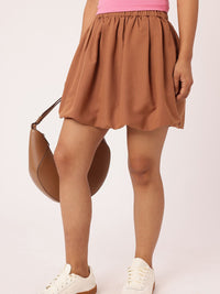 DressBerry Women Gathered A-Line Mini Skirt