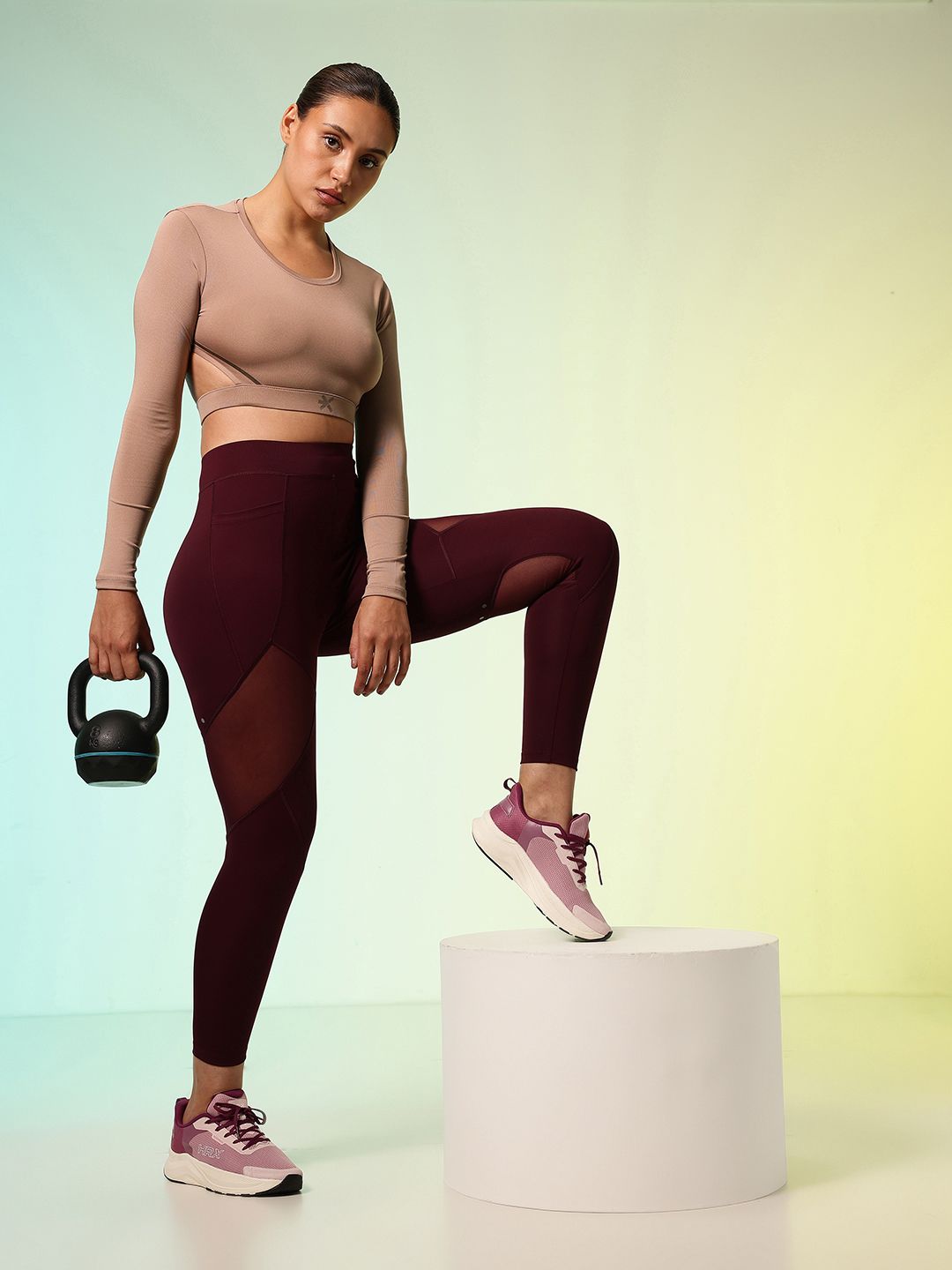 HRX by Hrithik Roshan ACTIVE-GODDESS Cut Outs Slim Fit Rapid Dry Training Crop T-shirt