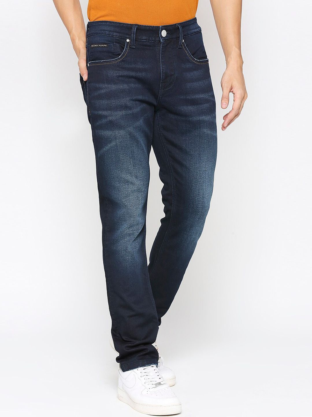 Being Human Men Slim Fit Clean Look Heavy Fade Jeans