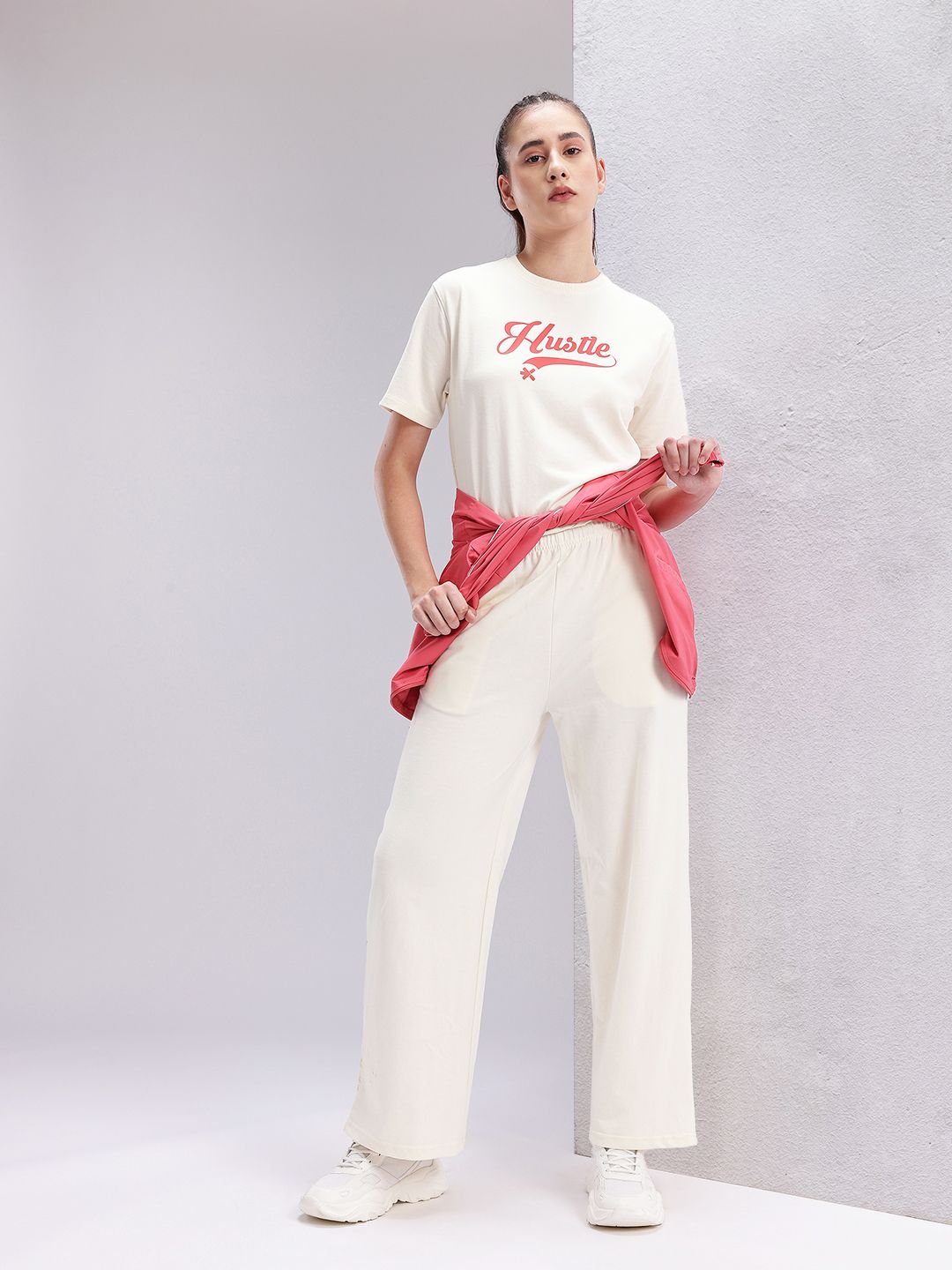 HRX by Hrithik Roshan Typography Printed T-shirt With Trackpants