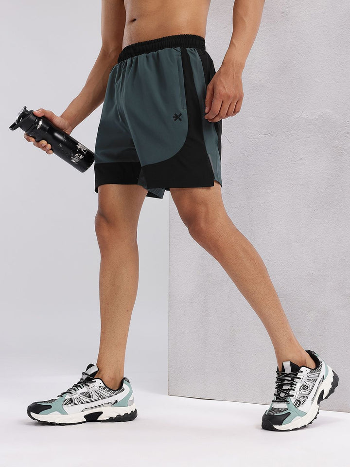 HRX by Hrithik Roshan Men Colourblocked Rapid-Dry Running Shorts