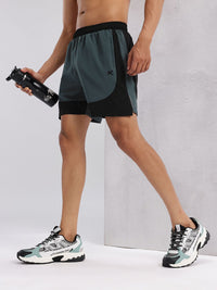 HRX by Hrithik Roshan Men Colourblocked Rapid-Dry Running Shorts
