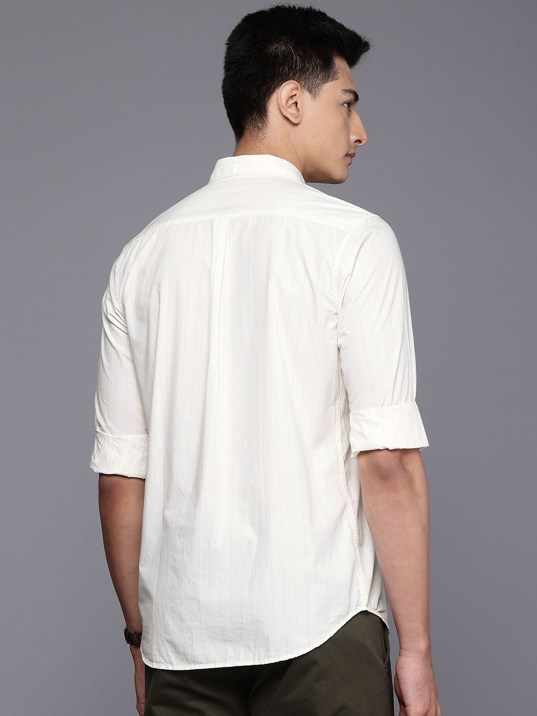 Raymond Striped Pure Cotton Casual Shirt