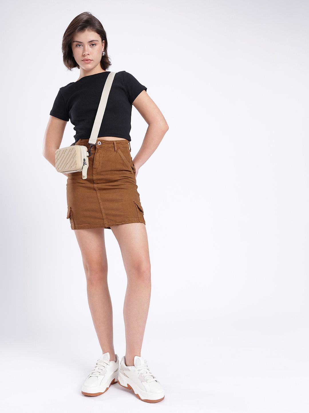 DressBerry Women Chic Charm Denim Mini Skirt