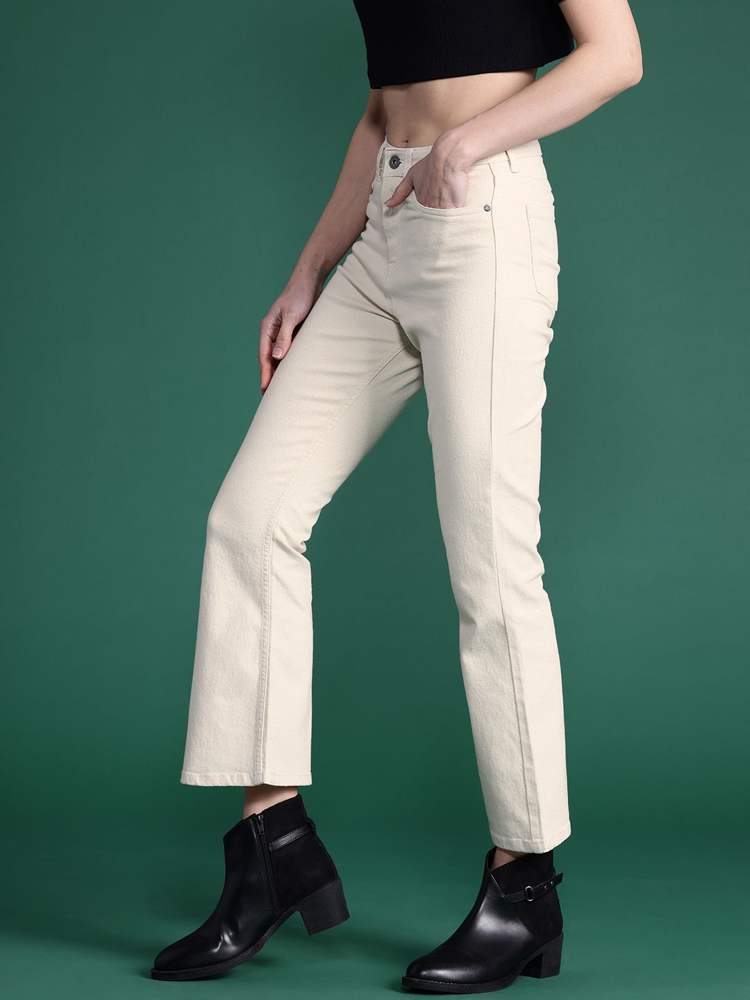 DressBerry Women Flared Stretchable Jeans