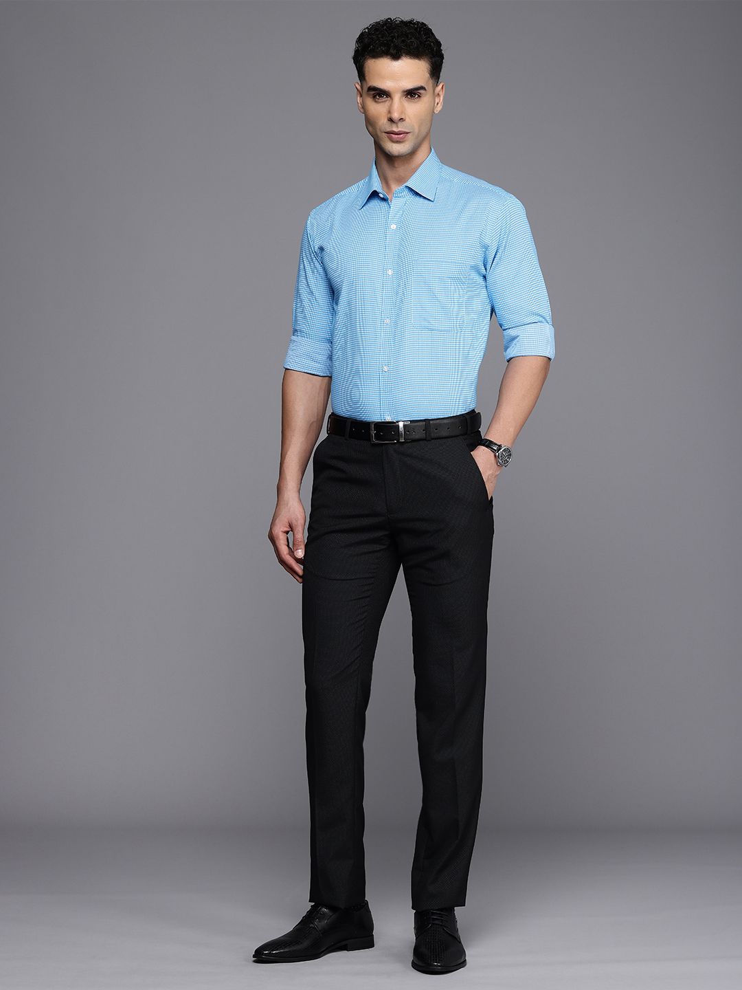 Raymond Slim Fit Opaque Pure Cotton Formal Shirt