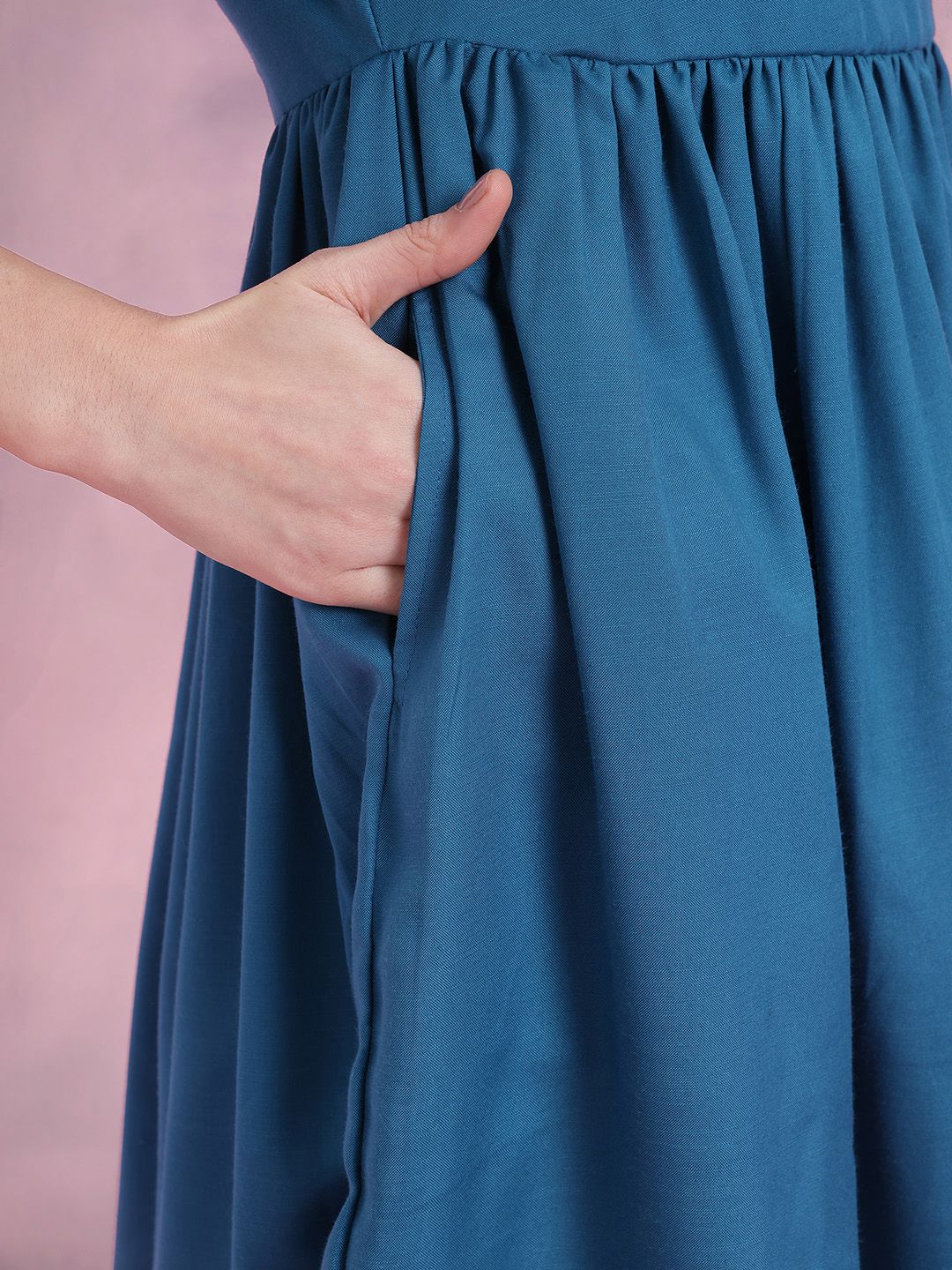 DressBerry Puff Sleeve A-Line Dress