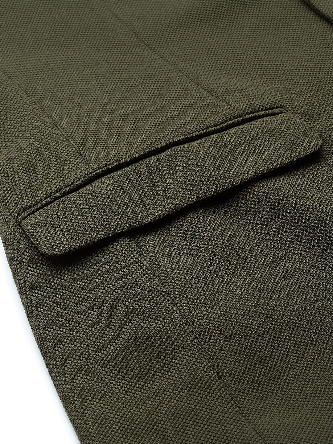 Park Avenue Textured Super Slim Fit Single-Breasted Formal Blazer