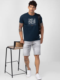 SPYKAR Men Washed Denim Shorts