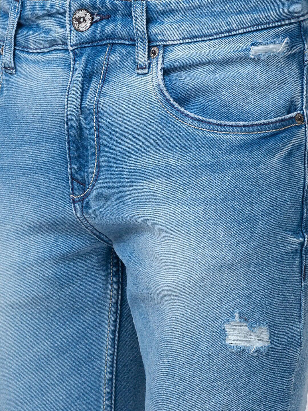 SPYKAR Men Kano Slim Fit Low Distress Heavy Fade Cotton Jeans