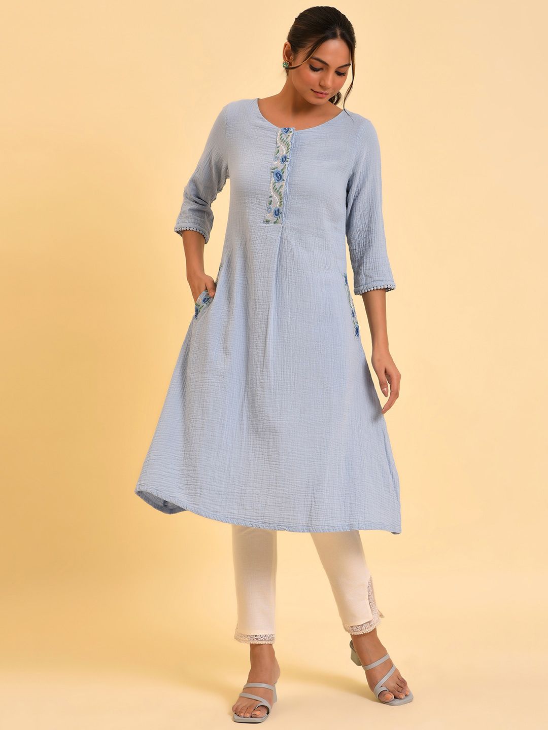 W Women A-Line Cotton Kurta