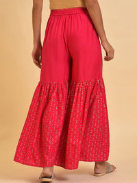 W Women Geometric Printed Flared Ethnic Sharara Pants