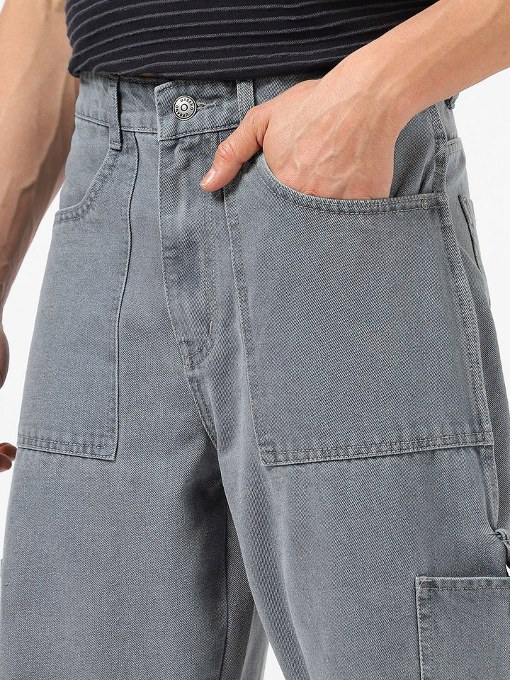 Urbano Fashion Men Loose Relaxed Fit Mid-Rise Jeans