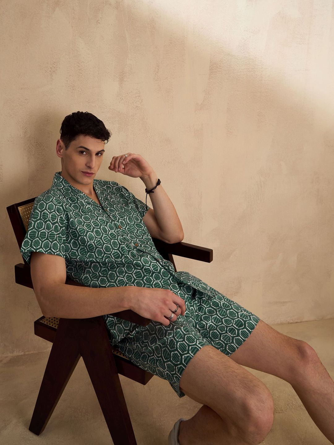 DENNISON Block Printed Oversized Co Ord Set