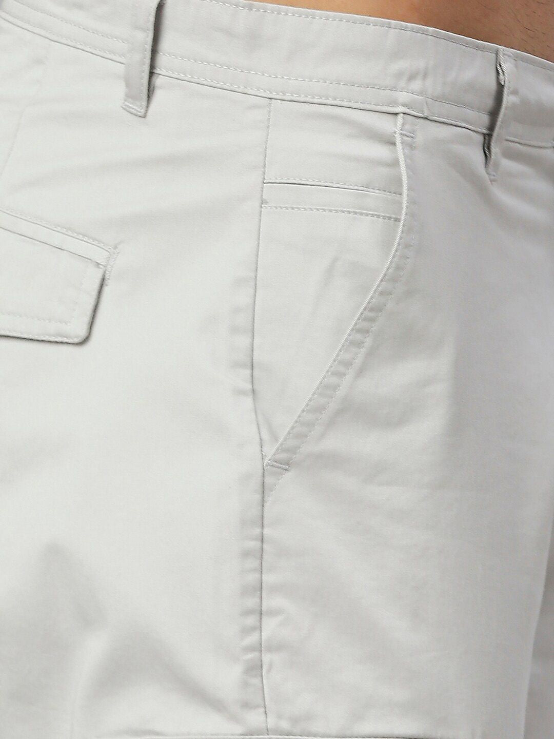 Thomas Scott Men Smart Slim Fit Easy Wash Cargos Trousers