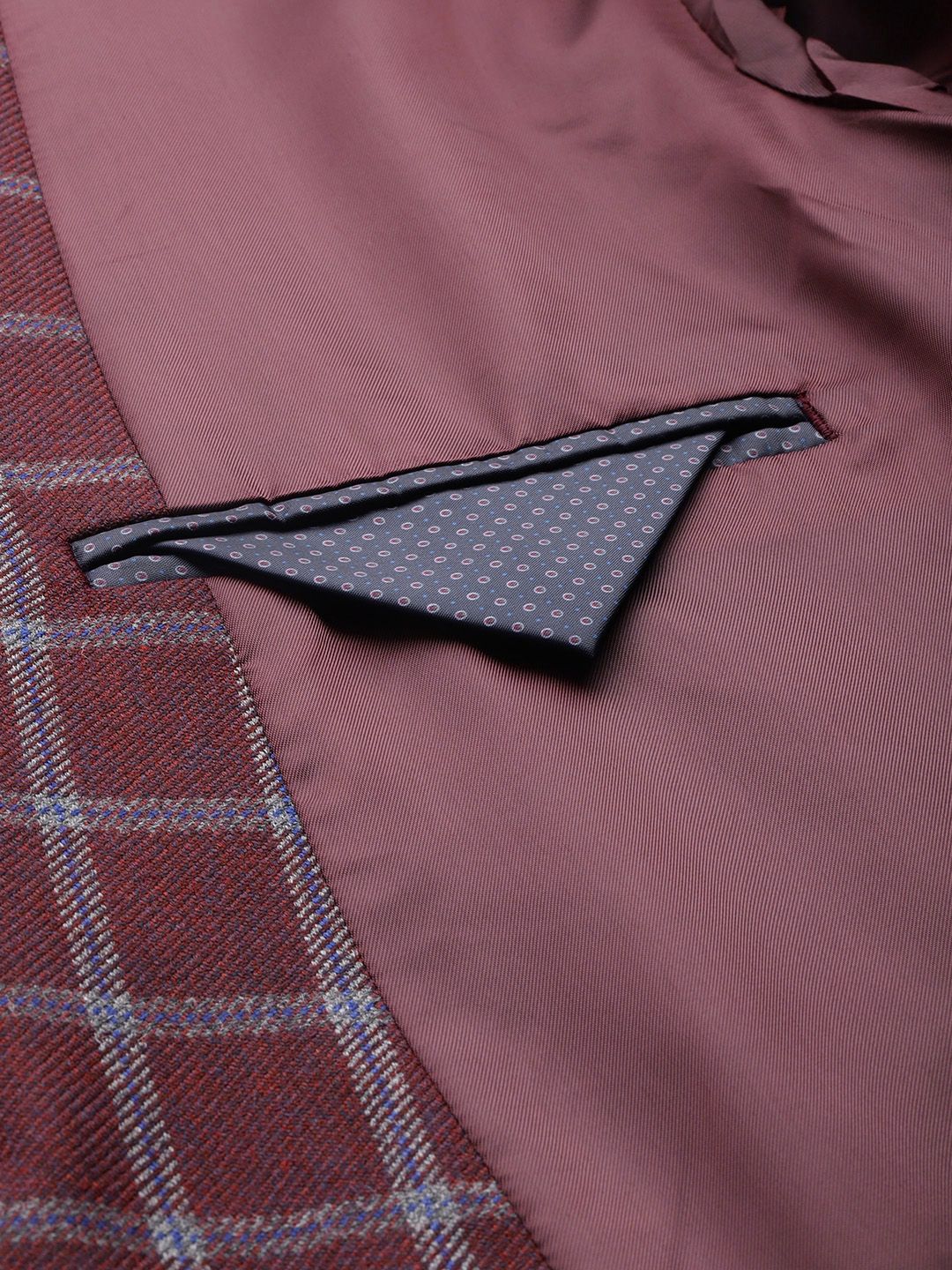 Park Avenue Single-Breasted Checked Semiformal Blazer
