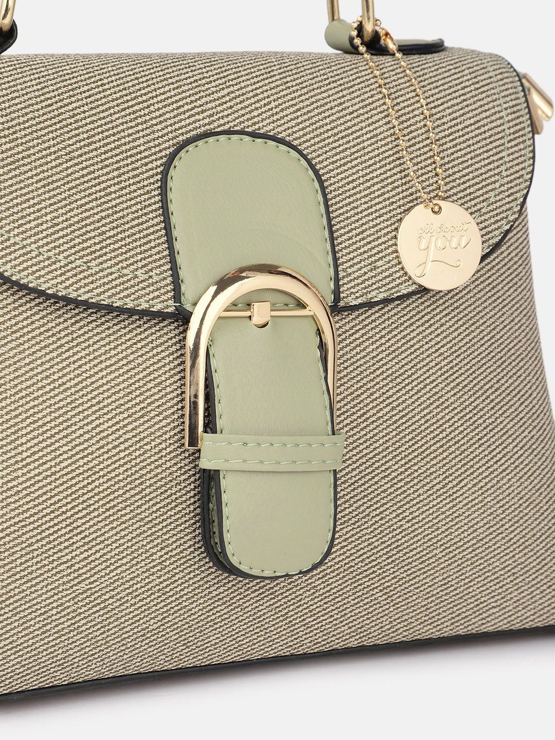 all about you Textured Structured Satchel