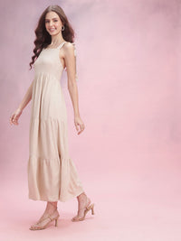 DressBerry Crinkle Effect Smocked Tiered Dress