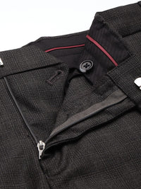 Raymond Men Checked Slim Fit Formal Trousers