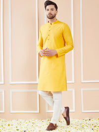 See Designs Mandarin Collar Long Sleeves Pure Cotton Straight Kurta