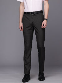 Raymond Men Checked Slim Fit Formal Trousers