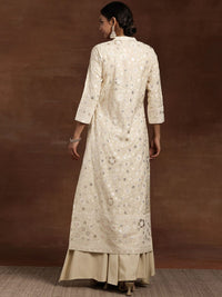 Libas Embroidered Sleeveless Top, Shrug & Palazzos Co-Ords