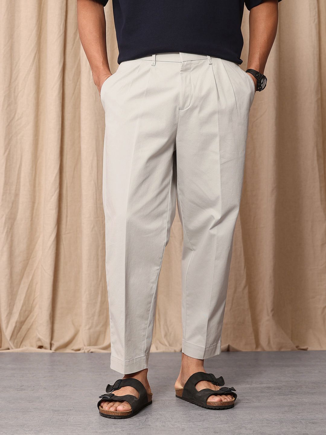 Mr Bowerbird Men Oversized Fit Pleated Korean Pants