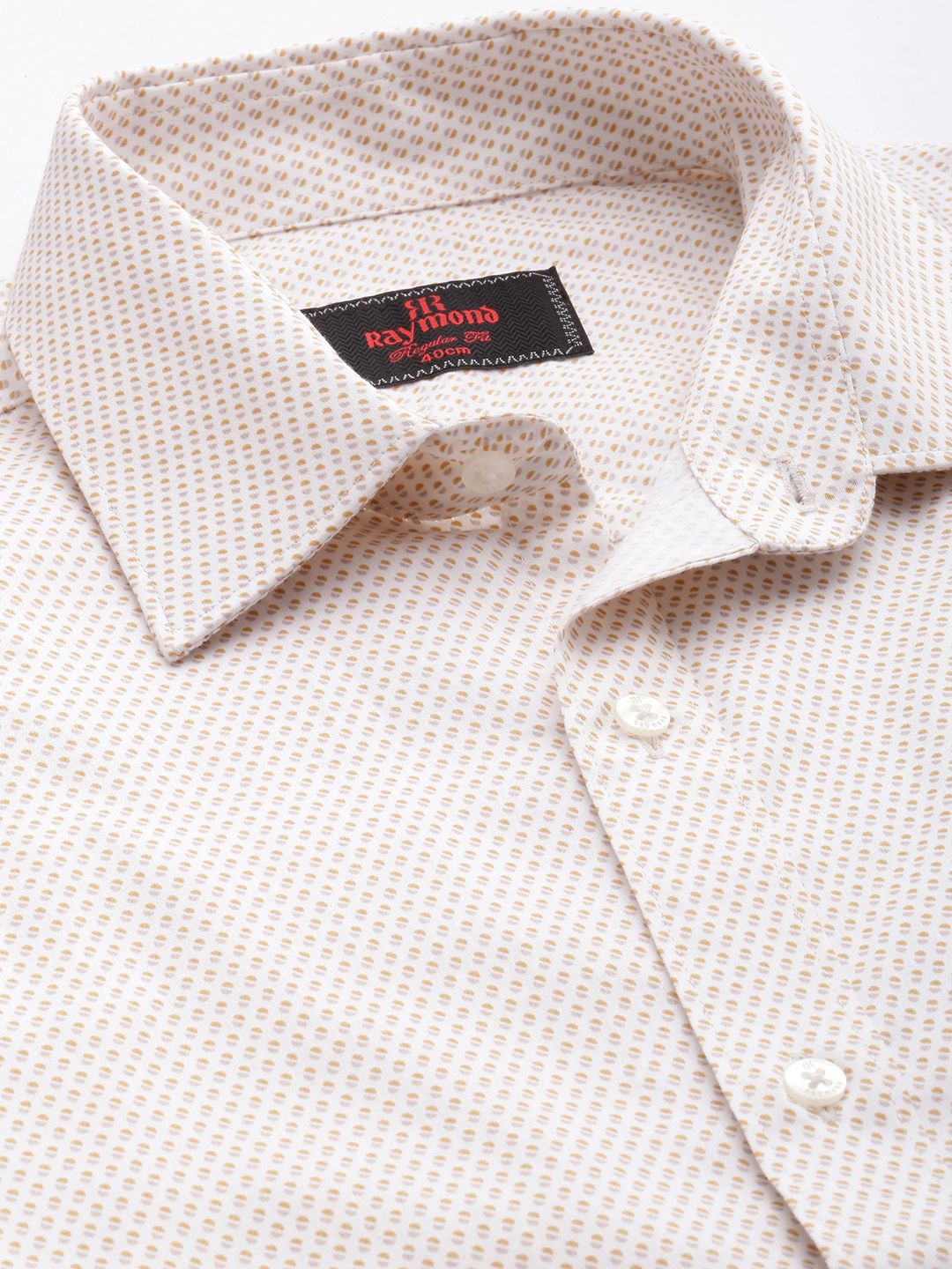 Raymond Micro Ditsy Printed Pure Cotton Formal Shirt